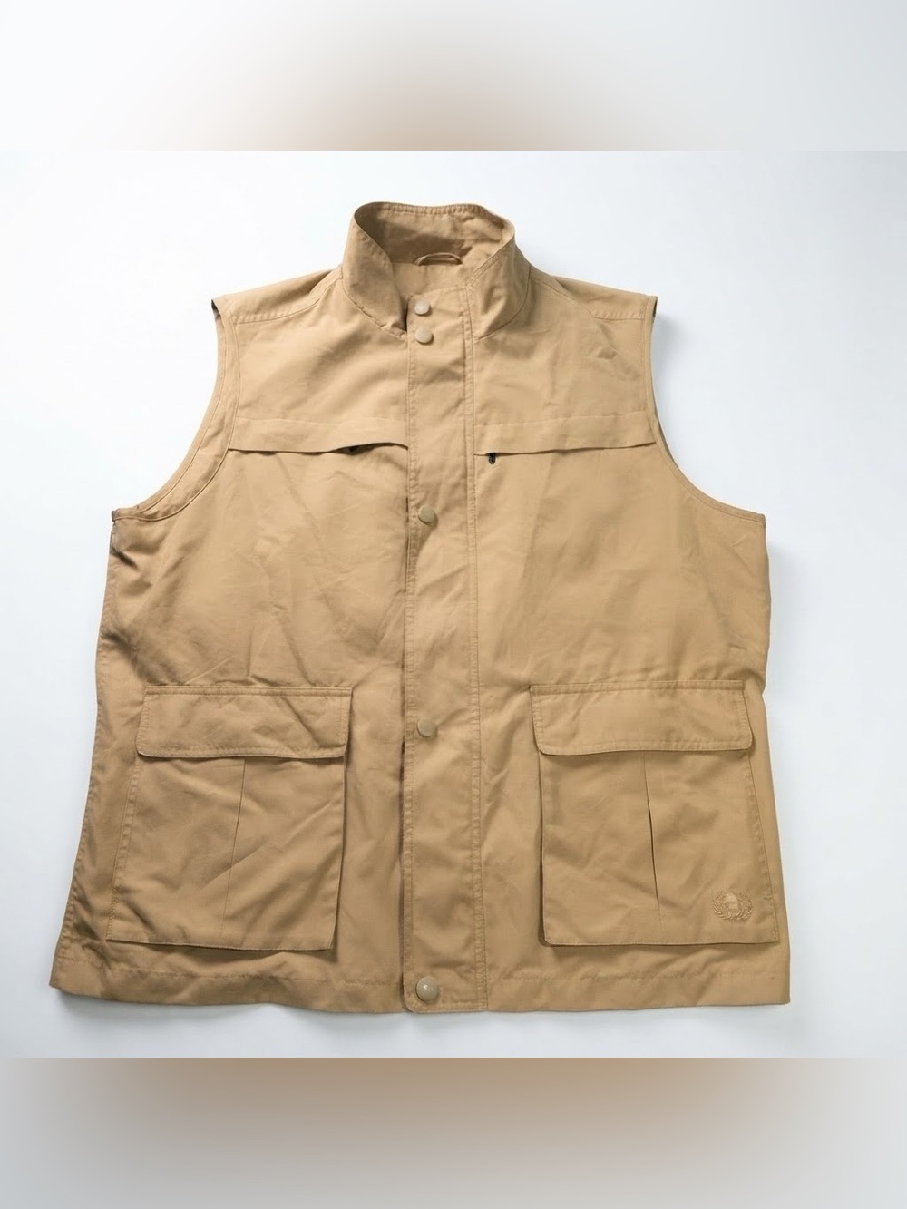 Vintage Ascot Sport Outdoor Stylers Cargo Safari Vest Tan Men's Size 3XL